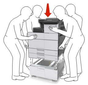 Instalación de bandeja opcional en la impresora