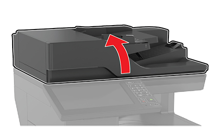 Opening the scanner cover
