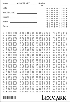 A 100-item answer sheet