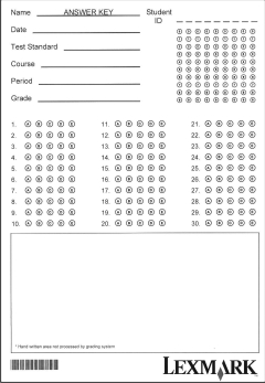 A 30-item answer sheet