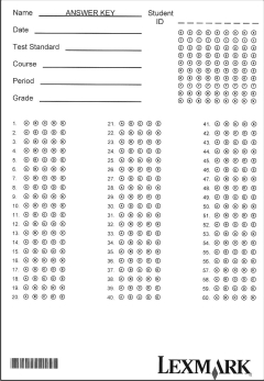 A 60-item answer sheet