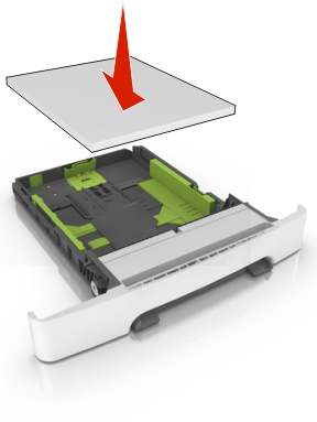 The paper is loaded in the tray.