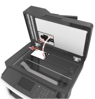 loading the scanner glass