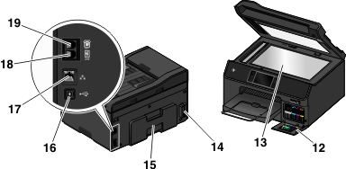 Printer back view