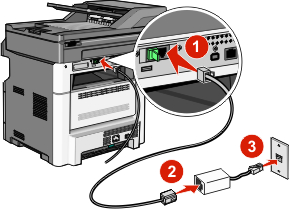 connect the printer to a DSL line