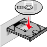 inserting the CD into the CD/DVD drive