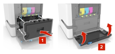 Replacing the transfer module | Lexmark CX725