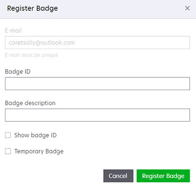 Managing user badges | Lexmark Cloud Services