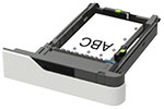 Loading the 250‑ or 550‑sheet tray | Lexmark MS823