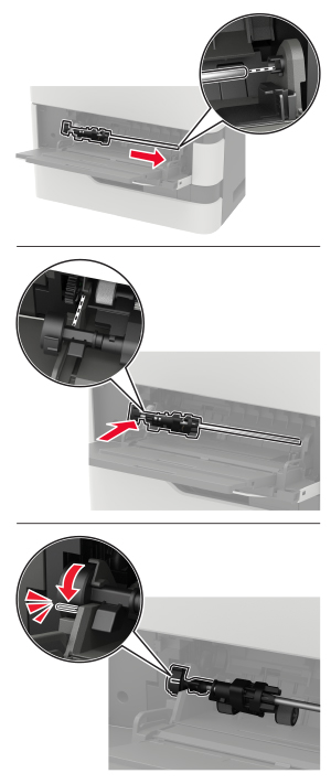 Cleaning the pick roller in the multipurpose feeder | Lexmark XM7370