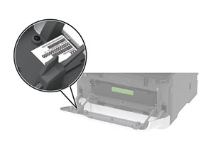 Finding the printer serial number | Lexmark MC3426