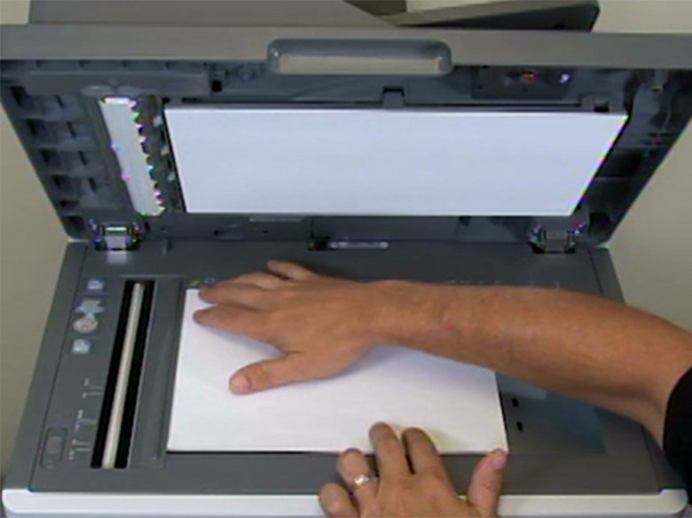 Place the document facedown on the scanner glass
