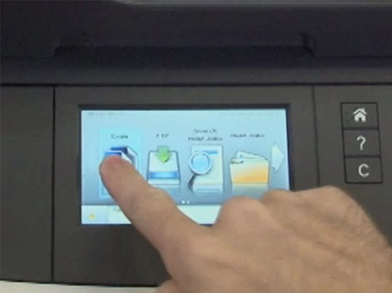 Copy a document from the printer control panel