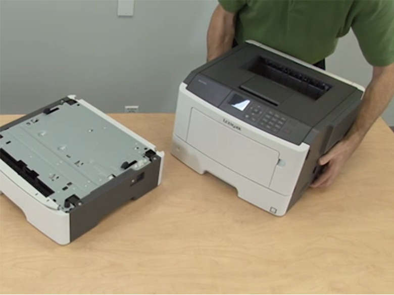 Retirer les bacs de l'imprimante