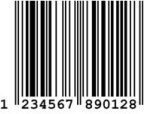 A sample image of EAN/JAN-13 bar code.