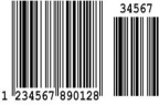 A sample image of EAN/JAN-13 with 5-digit supplemental bar code.