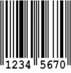 A sample image of EAN/JAN-8 bar code.