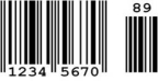 A sample image of EAN/JAN-8 with 2-digit supplemental bar code.