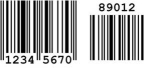 A sample image of EAN/JAN-8 with 5-digit supplemental bar code.