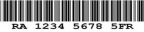 A sample image of French Postal 3 of 9 A/R bar code.