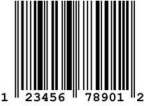 A sample image of UPC-A bar code.