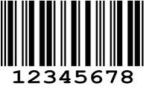 A sample image of USPS sack label 8-digit 2 of 5 bar code.