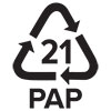 The 21 PAP recycling symbol