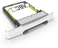 Load the letterhead into the tray facedown for two-sided (duplex) printing.