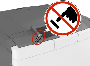 The illustration shows the flash drive being inserted in the printer usb port.