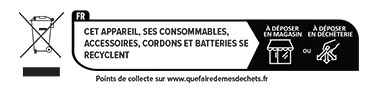 Triman certification mark for batteries.