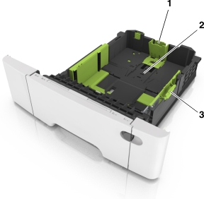 Parts of the 650-sheet duo tray