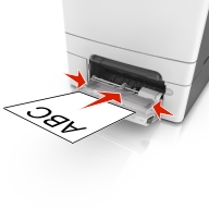 Load the letterhead into the multipurpose feeder faceup for two-sided (duplex) printing.
