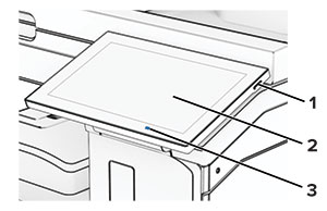 Parts of the control panel with numbered callouts.