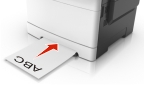Load letterhead with printable side faceup for two-sided printing.