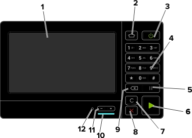 Yazıcı kontrol paneli ve parçaları