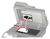 Loading the scanner glass