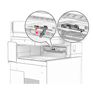 The exit bin flag is stored back into the printer.