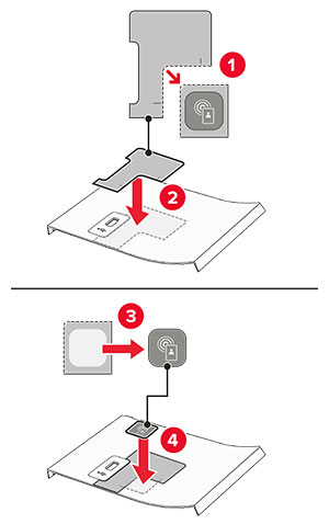 The sticker guides for the front cover are attached.