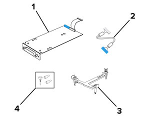Items that are included in the ISP kit with callouts.