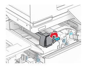 Door N4 of the paper transport with folding option is opened.
