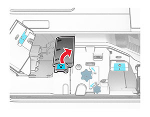 Door N5 of the paper transport with folding option is opened.