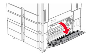 Door E is opened.