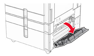Door E is opened.