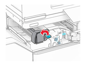 Door N4 of the paper transport with folding option is opened.