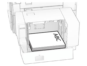 Correct way of loading letterhead is shown.