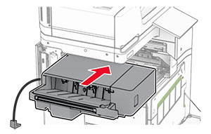 The finisher is inserted into the standard bin.