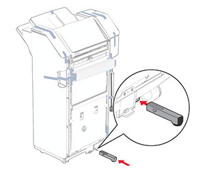 The stabilizer is installed to the lower part of the finisher.