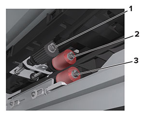 The printer rollers are shown.