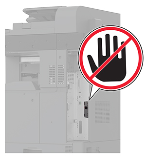 La porta del fax è situata sul retro della stampante.