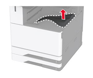 Il raccoglitore standard doppio usato viene rimosso utilizzando le cavità sul lato destro.